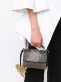 snakeskin detail crossbody bag 