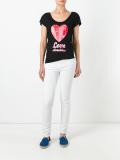 heart print T-shirt