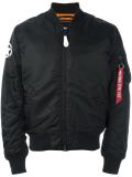 zipped arm bomber jacket