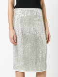 metallic knit skirt