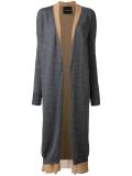 layered long cardigan