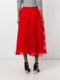 floral embroidery tulle skirt 