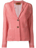 woven zigzag blazer