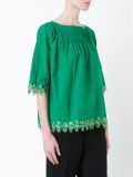 embroidered trim blouse