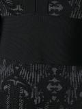 embroidered pattern fitted dress