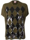 sequin embellished shortsleeved jumper 