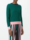 ribbed colour block jumper