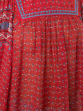 patterned pleated blouse