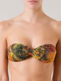 printed bandeau bikini top