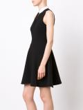 front slit flared dress