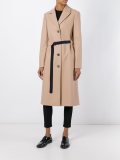 belted buttoned coat