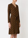 monogrammed wrap dress
