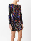 crystal embellished mini dress