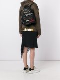embroidered words backpack