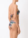 printed bandeau bikini set