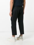 cropped straight fit trousers