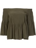off-shoulders draped blouse