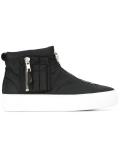 zip-up hi-top sneakers