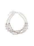 contrast beaded row necklace