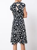 floral cap sleeved dress
