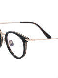 metallic round frame glasses