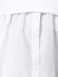 off-shoulder button down knit top