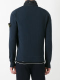 high neck zipped sweatshirt