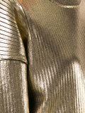 coated metallic cropped jumper