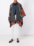 abstract print poncho