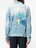 Hama bead embellished denim jacket