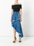 ruffle asymmetric skirt