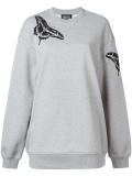 butterfly embroidered sweatshirt