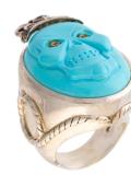 embossed skull ring