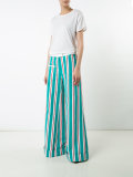 flared stripe trousers