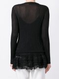 ruffled hem jumper