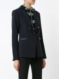 layered hooded blazer