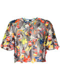 embroidered cropped blouse 