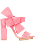 oversized bow sandals