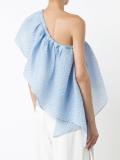 one-shoulder ruffle top