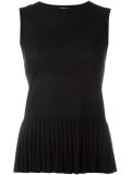 pleated hem tank top