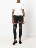 short-sleeved flared top