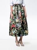 tropical floral print skirt