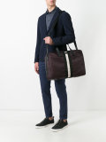 striped holdall