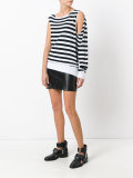 asymmetric striped sweatshirt