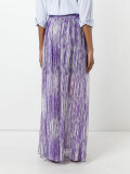 ribbed detail flared skirt