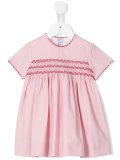 gathered flared dress