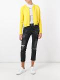 skinny side slit cardigan