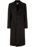 peaked lapel long coat