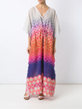 v neck printed kaftan