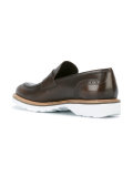 contrast sole penny loafers